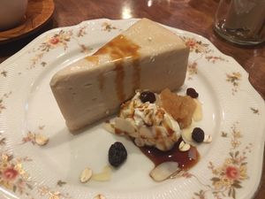 Vegan tofu cake at Tofu Room Dy's in Tokyo