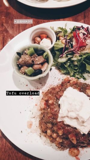 Vegan menu at Tofu Room Dy's in Tokyo