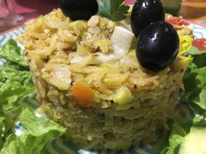 Leek and almond roulade  at Boca Xica in Armacao De Pera