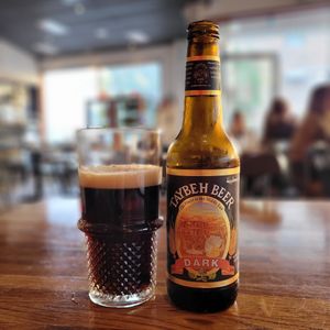 Palestinian dark beer at Mela Cafe in Oslo