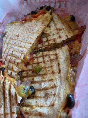 Vegan quesadilla   at Dia De Los Burritos in Pitman