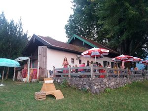 Backside with the hillside view at Manjas Gasthaus Schellenberg in Bergen