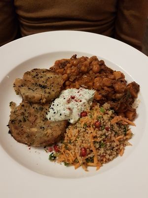 Goulash with flatbread knödel at Manjas Gasthaus Schellenberg in Bergen
