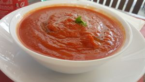 Gazpacho at Cafeteria Reina in Lugo