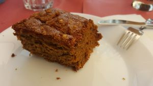 Tarta de zanahoria vegana at Cafeteria Reina in Lugo