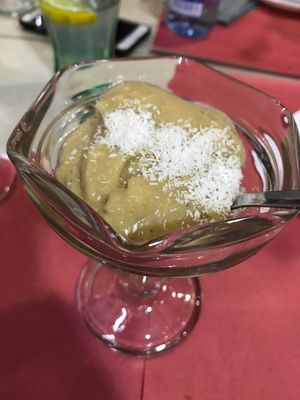 Mousse de plátano at Cafeteria Reina in Lugo