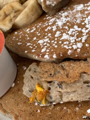 Egg on Vegan Pancake at Stella's Cafe in Wildwood