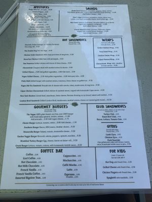 Menu August 2020 at Stella's Cafe in Wildwood