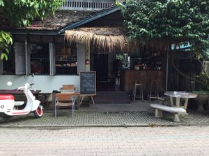 street front  at Bird's Nest Cafe in Chiang Mai
