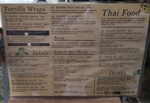 menu 2 at Bird's Nest Cafe in Chiang Mai