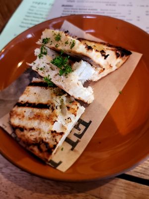 Garlic bread at Tasca Cafe in Auckland