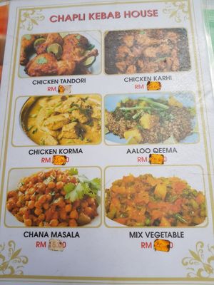 Some veg choices at Arab Food & Western Food in Langkawi