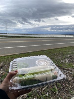 Savory Spring Rolls Enjoy Along the Marshlands 😛  at Vegan Donut Gelato in Oakland