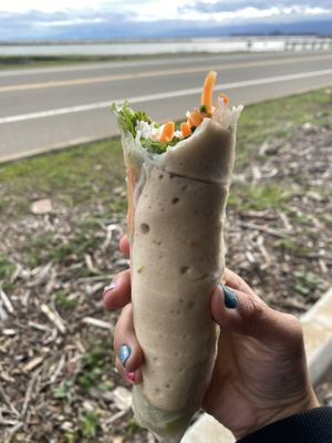 Great Portion - Chewy w/Tofu and Vegan ‘Pork’ 😛💗  at Vegan Donut Gelato in Oakland