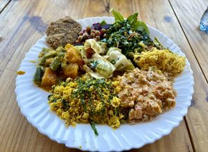 A variety of picks from the buffet   at Apetit Natural in Brasilia