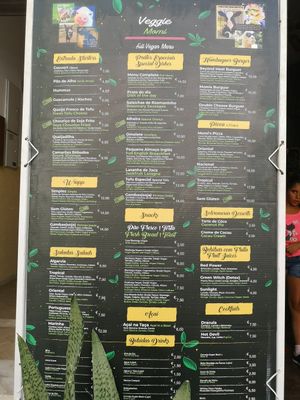 Carta at Veggie Momi in Albufeira