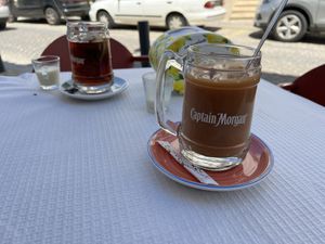 Black Tea (Cha) with Non-dairy milk    at Veggie Momi in Albufeira