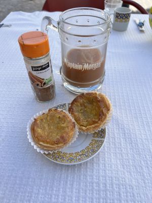 Vegan Pastel de Natas  at Veggie Momi in Albufeira