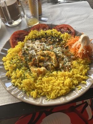 Shrimp curry  at Veggie Momi in Albufeira