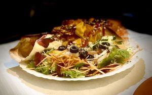 Ball Thingy (will update when I remember) Dish of the Day €8.50  at Veggie Momi in Albufeira