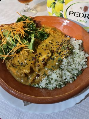 Shrimp curry   at Veggie Momi in Albufeira
