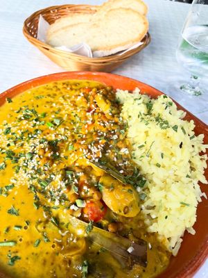 Lentil curryy  at Veggie Momi in Albufeira