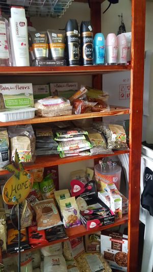 Vegan merchandise at Veggie Momi in Albufeira