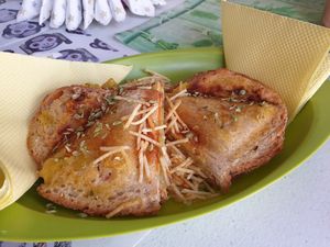 Cheese toastie at Veggie Momi in Albufeira