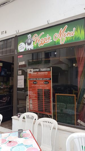 Outside at Veggie Momi in Albufeira