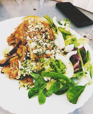 Lasagna at Veggie Momi in Albufeira