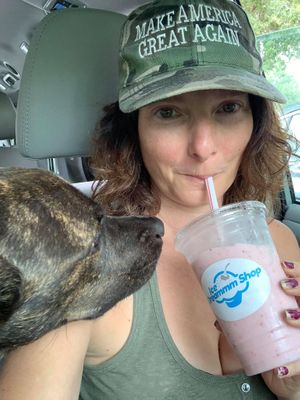 Strawberry Vegan milkshake. Purchase the pint of coconut then ask them to make a strawberry almond milkshake. Ask for extra strawberry syrup in it. So good!!! at Ice Dreammm Shop in Lutz