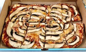 Mushroom pizza  at PINZA - Jumeirah Village Circle in Dubai