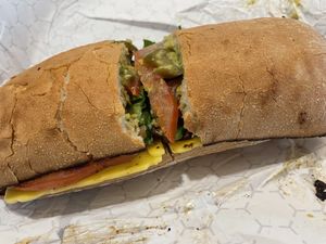 BBQ tempeh melt at On The Bus in Milwaukee