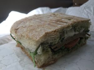 Basil pesto  at On The Bus in Milwaukee