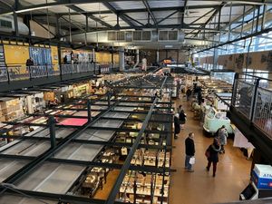 Interior of marketplace  at On The Bus in Milwaukee