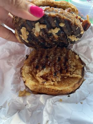 Inside the Smokehouse Burger   at On The Bus in Milwaukee