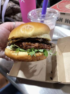 Mushroom beyond burger   at On The Bus in Milwaukee