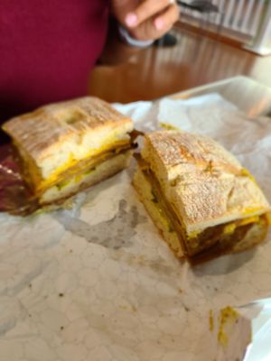 Vegan Cuban sandwich at On The Bus in Milwaukee