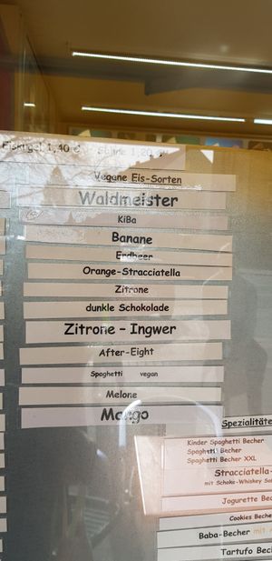 Vegan options at Eis 2000 in Hannover