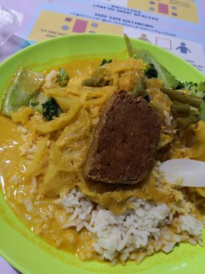 Nasi lemak at Tofu Vegetarian Food in West Singapore