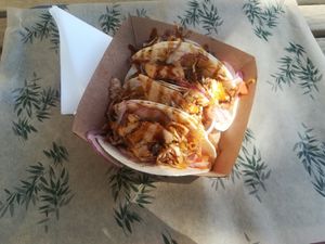 Vegan meat tacos at The Burger Cafe in Tenerife