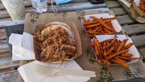 Jackfruit Tacos with sweet potatos at The Burger Cafe in Tenerife
