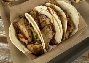 Huera vegan meat tacos  at The Burger Cafe in Tenerife