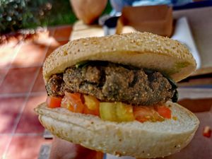 Burger at The Burger Cafe in Tenerife