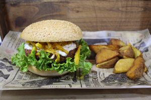 Veggie Burger at The Burger Cafe in Tenerife