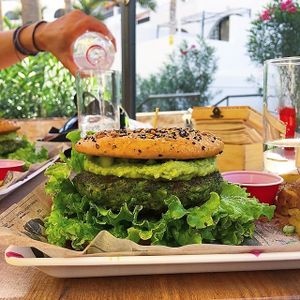 VEGAN BURGER at The Burger Cafe in Tenerife