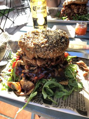 The jackpot burger at The Burger Cafe in Tenerife