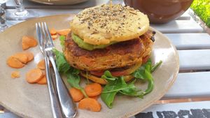 Burger "I don't carrot at all  it was very delicious. at The Burger Cafe in Tenerife