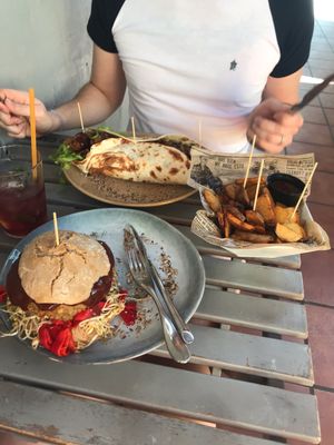 Back for more of the vegan menu!  at The Burger Cafe in Tenerife