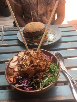 The portions are huge! at The Burger Cafe in Tenerife